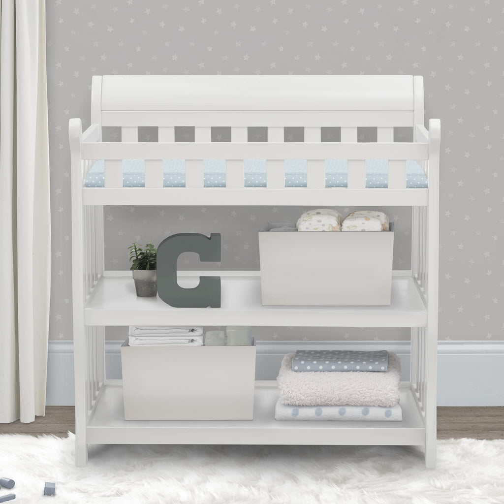 Delta Children Eclipse Changing Table With Changing Pad, White