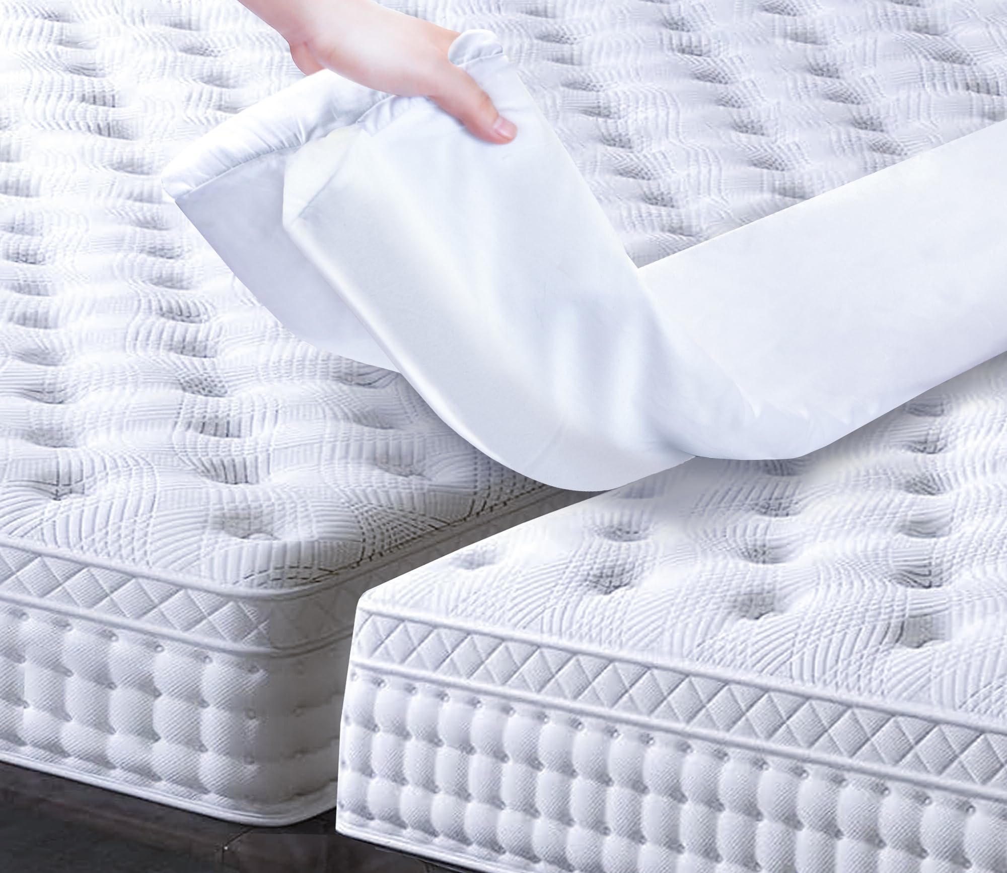 Vekkia Bed Bridge Twin to King Bed Converter Kit - 79in x 10in Split Twin to King Gap Filler for Adjustable Bed, Mattress Bed Co