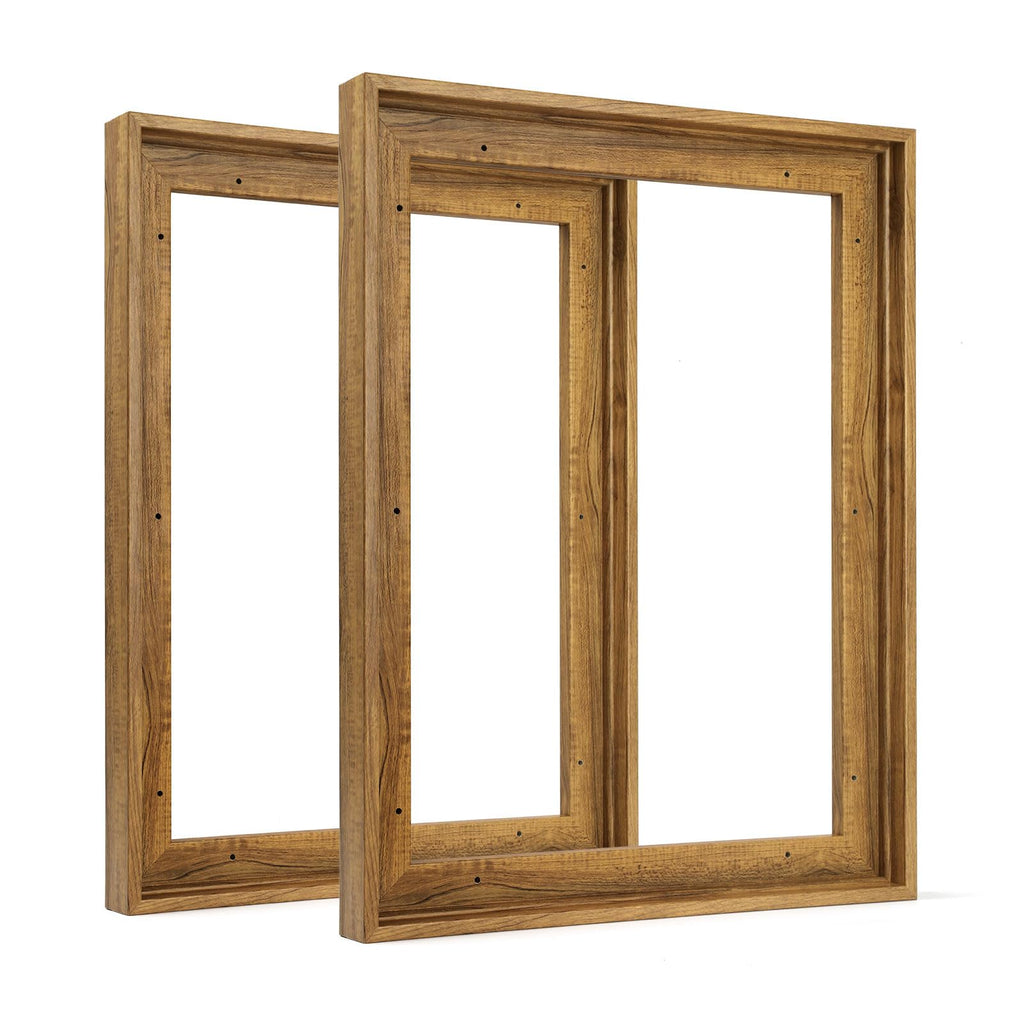 FOLKOR Floating Frame for 12x16 Inch Canvas Painting 0.6-0.8    Deep, 2 Pack Floater Frame for Canvas Prints, Art frame for Wall