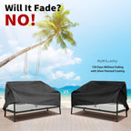 Kylinlucky Waterproof Patio Loveseat Covers 58W X 32.5D X 33H Inches,Heavy Duty Outdoor Furniture Sofa Cover Black