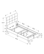 Monarch Specialties Bed Frames, Twin, Grey