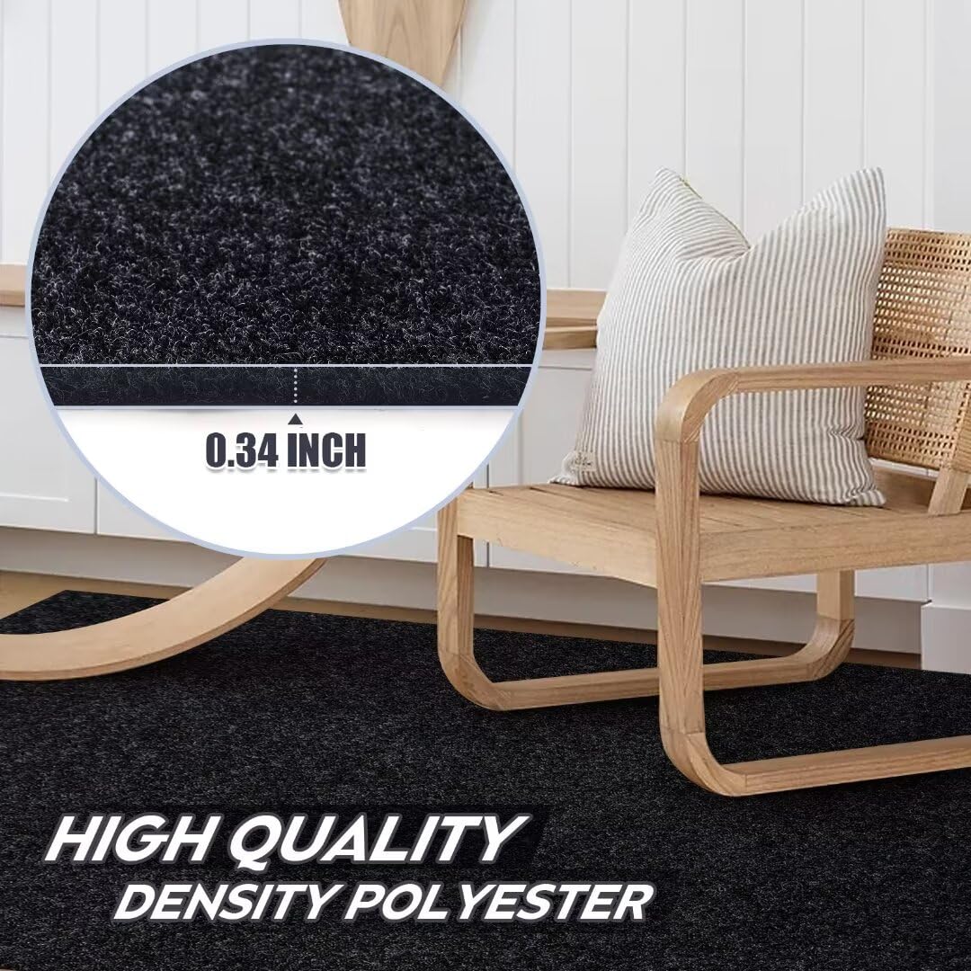 Gotohipi Runner Rug 4'X34'Indoor Outdoor Utility Carpet,Area Rugs With Non Slip Rubber Backing For Hallway Kitchen Entryway Balc