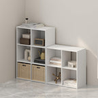 Furinno Pelli Cubic Storage Cabinet, Bookcase, Bookshelf, 6-Cube, White