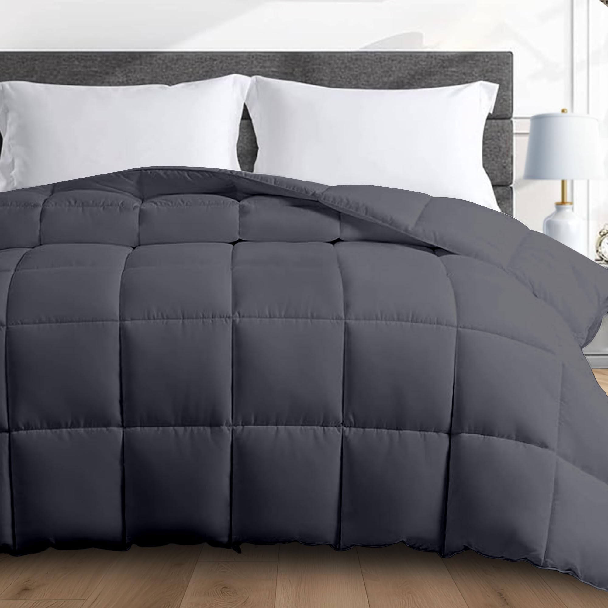HomeSmart Weighted Comforter King Size, (20lbs - 92x104), 5X More Fluffy Than A Regular King Size Weighted Blanket, Fits Califor