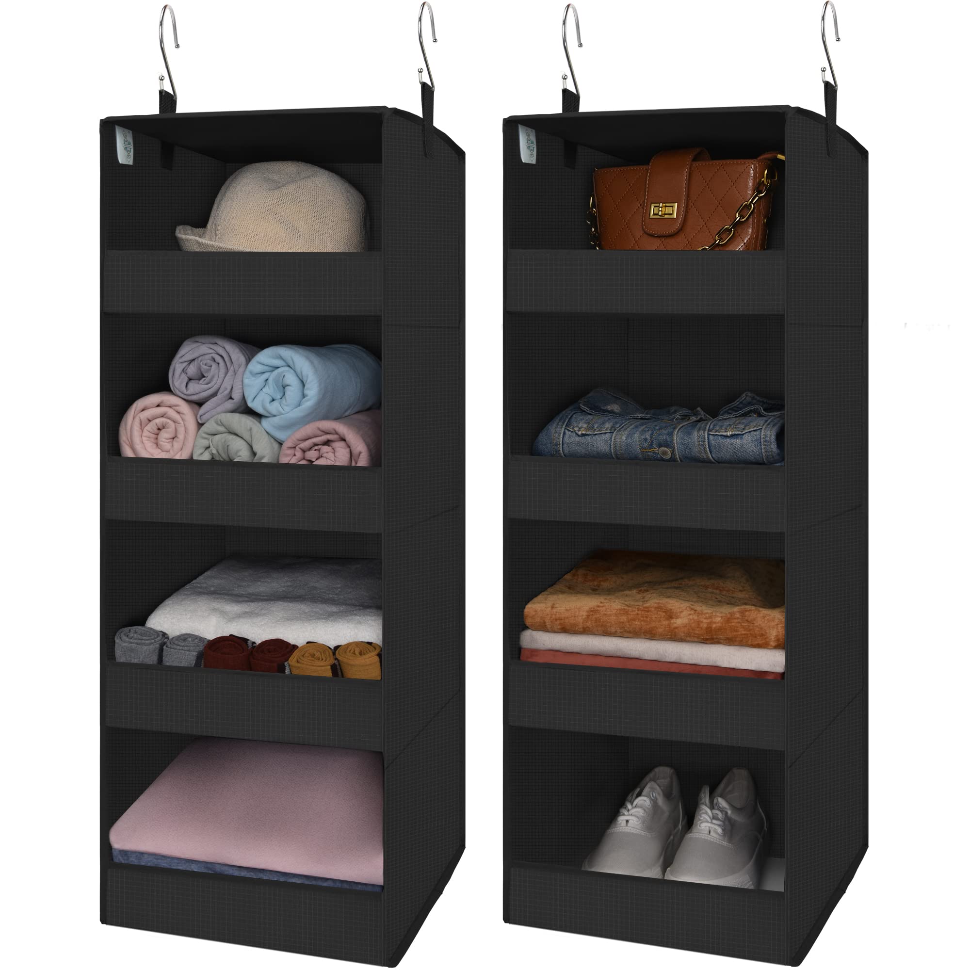 GRANNY SAYS 4-Shelf Hanging Organizer, Closet Hanging Shelves, Closet Hanging Storage Organizers, Organization for Bedroom, Livi