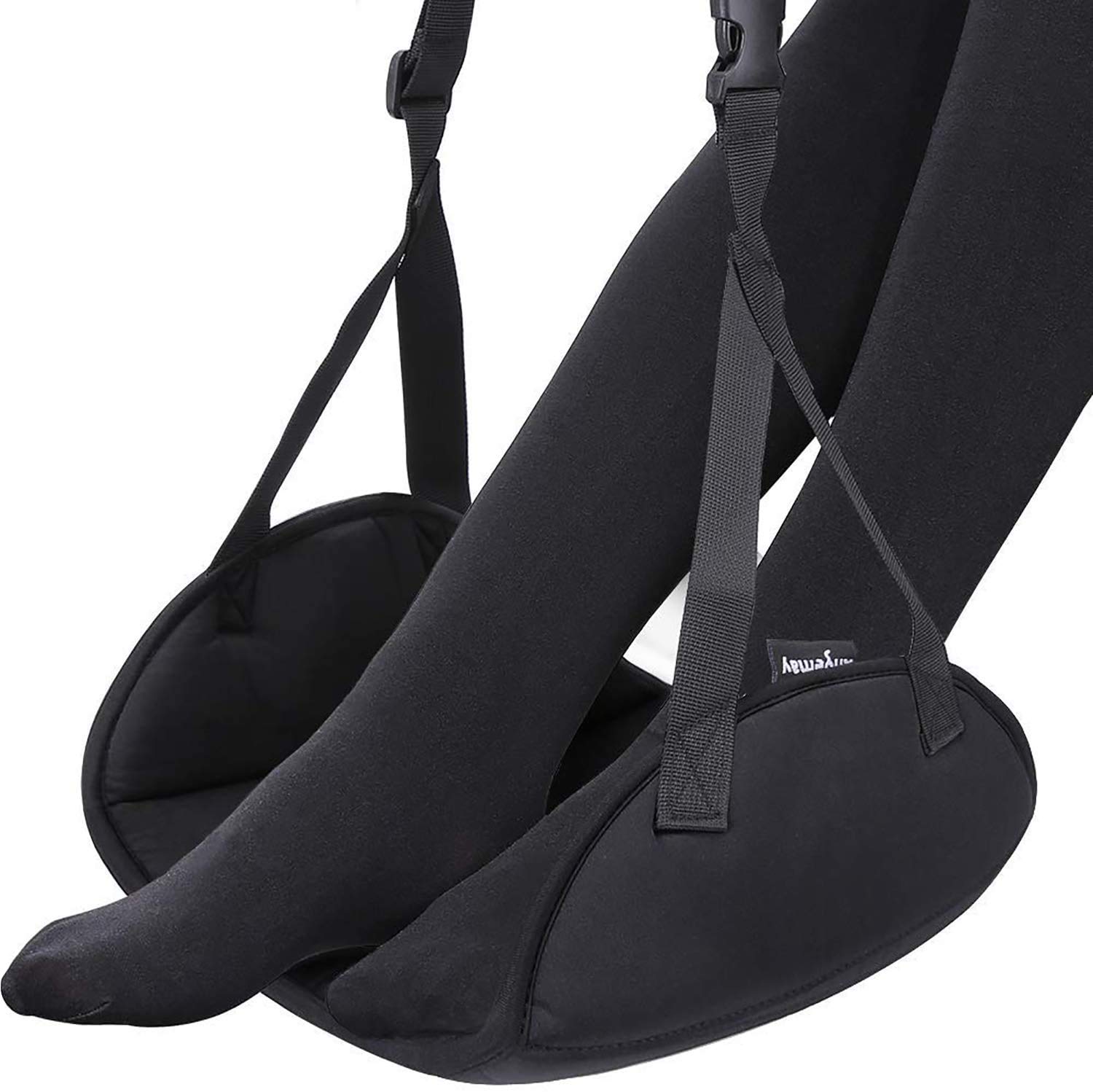 Upgraded Airplane Foot Rest (Premium Memory Foam) - Thickened Super-Size Airplane Foot Hammock To Relax Your Feet - Perfect Airplane Travel Essentials For Long Flight Plane Travel Foot Leg Rest