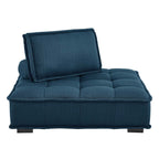 Modway Saunter Tufted Fabric Armless Chair, Azure