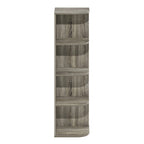 Furinno Pasir 4-Tier Corner Open Shelf Bookcase, French Oak