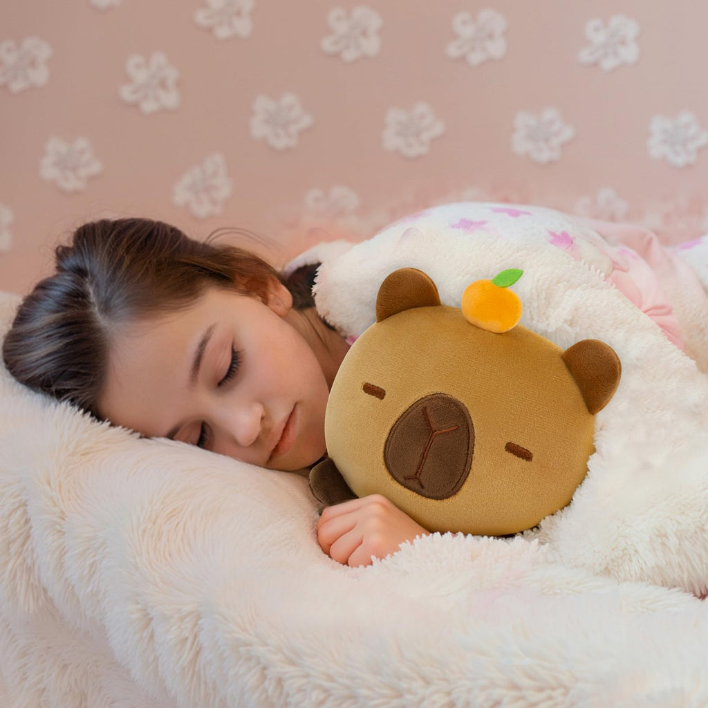 Mewaii Cute Capybara Plush Pillow, Kawaii Plushies Capybara Stuffed Animal Toy, Kawaii Animal Plushie, Soft Squishy Birthday Gif