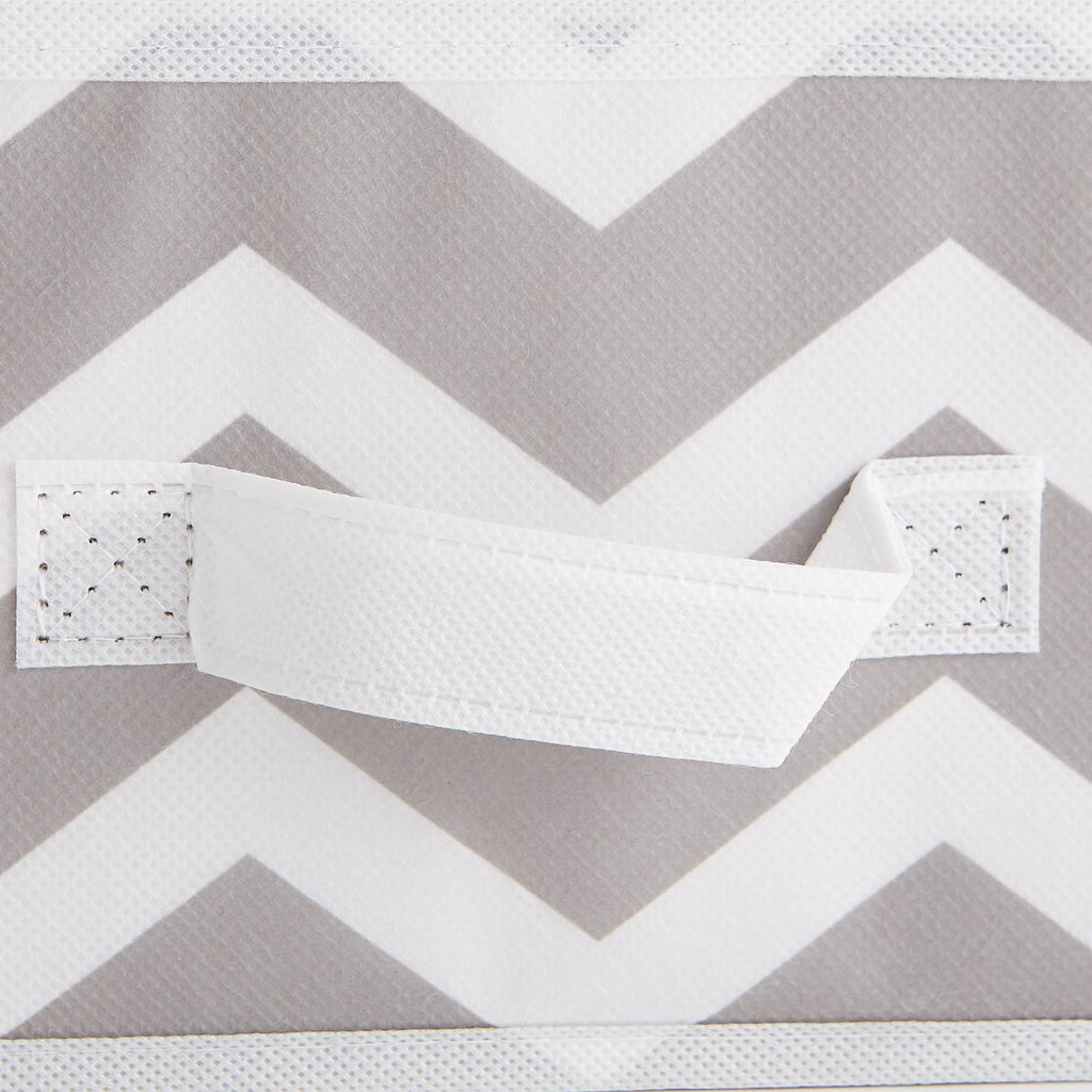 Dii Non Woven Polyester Storage Bin, 11X11X5.5-Inch, Chevron Gray, 2 Piece