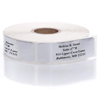 Silver Foil Personalized Return Address Labels Without Dispenser - Roll Of 250 Custom Stickers