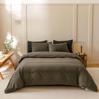 CLOTHKNOW Chestnut Brown Comforter Set California King 3Pcs Dark Brown Bedding Comforter Sets Brown Comforter Mocha Coffee Comfo