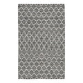 Kosas Home Sonora 24 x 36 Lattice Polyester Fabric Accent Rug in Black/Ivory