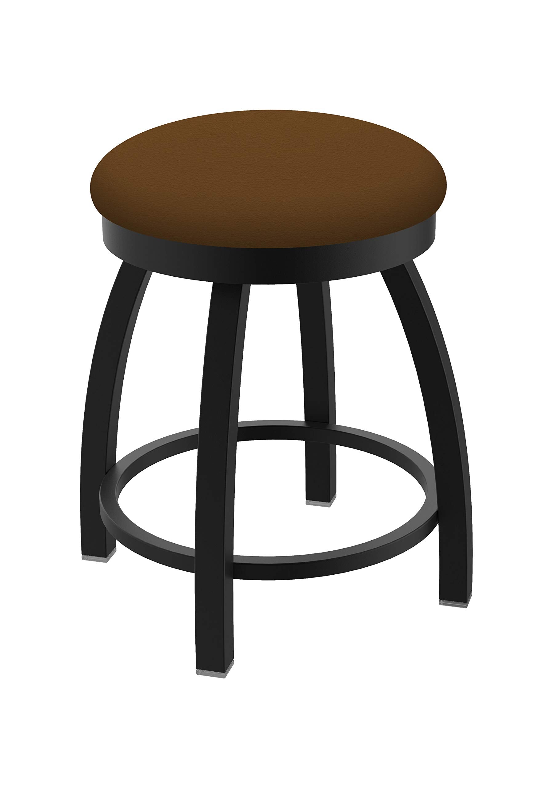 802 Misha 18 Swivel Vanity Stool with Black Wrinkle Finish and Canter Thatch Seat
