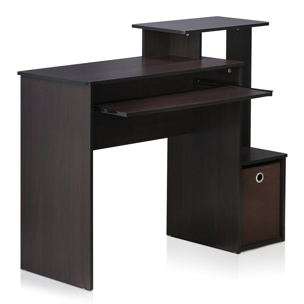 Furinno Econ Multipurpose Home Office Computer Writing Desk, regular, Dark Walnut