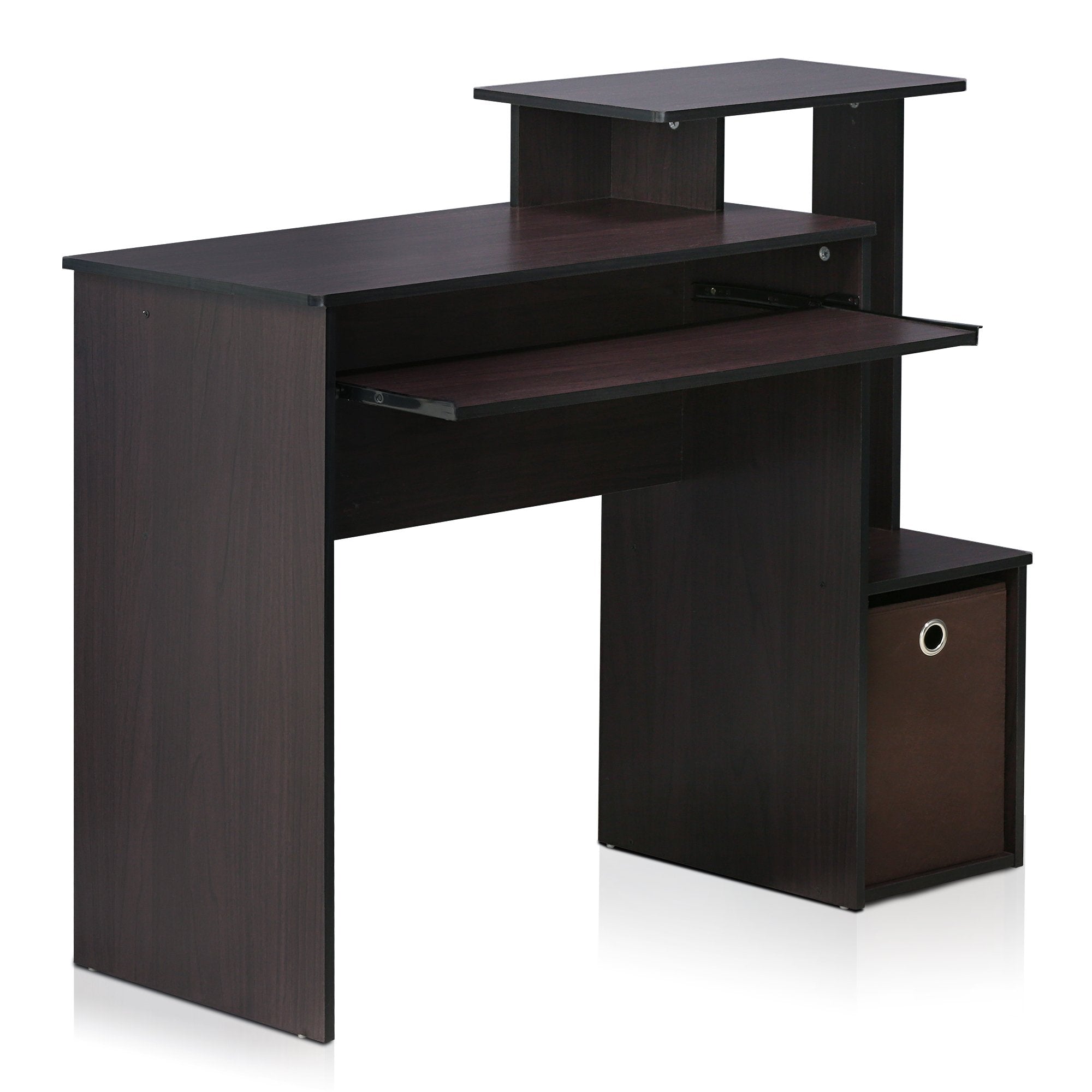 Furinno Econ Multipurpose Home Office Computer Writing Desk, regular, Dark Walnut