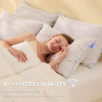 felo Feather Down Pillow Queen Size - CloudFusion Goose Down for Side & Back Sleepers - Blue, 20x30 - Hotel Collection