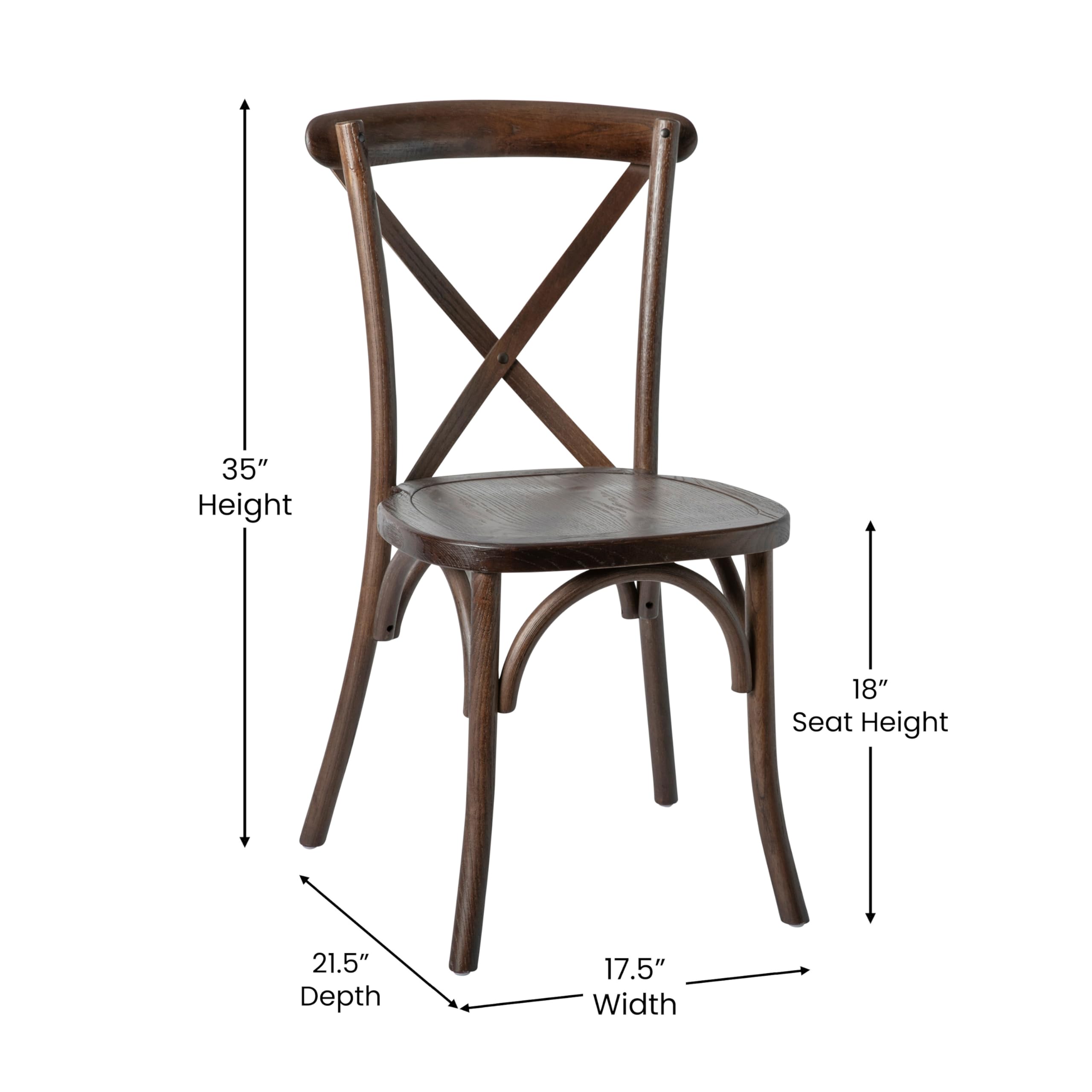 Flash Furniture HERCULES Series Mahogany Cross Back Chair