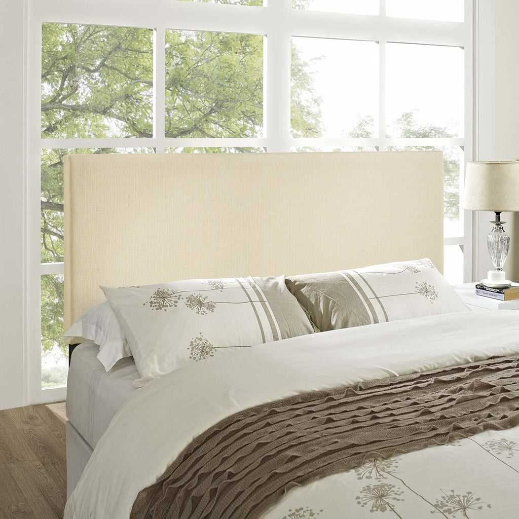 Modway Region Linen Fabric Upholstered Queen Headboard in Ivory