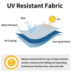 Easy-Going Waterproof Patio Sofa Cover Uv Resistant 3 Seater Outdoor Sofa Cover Weatherproof Lawn Patio Furniture Cover With Tape Sealed Seam (88Wx32.5Dx33H Inch, Black)
