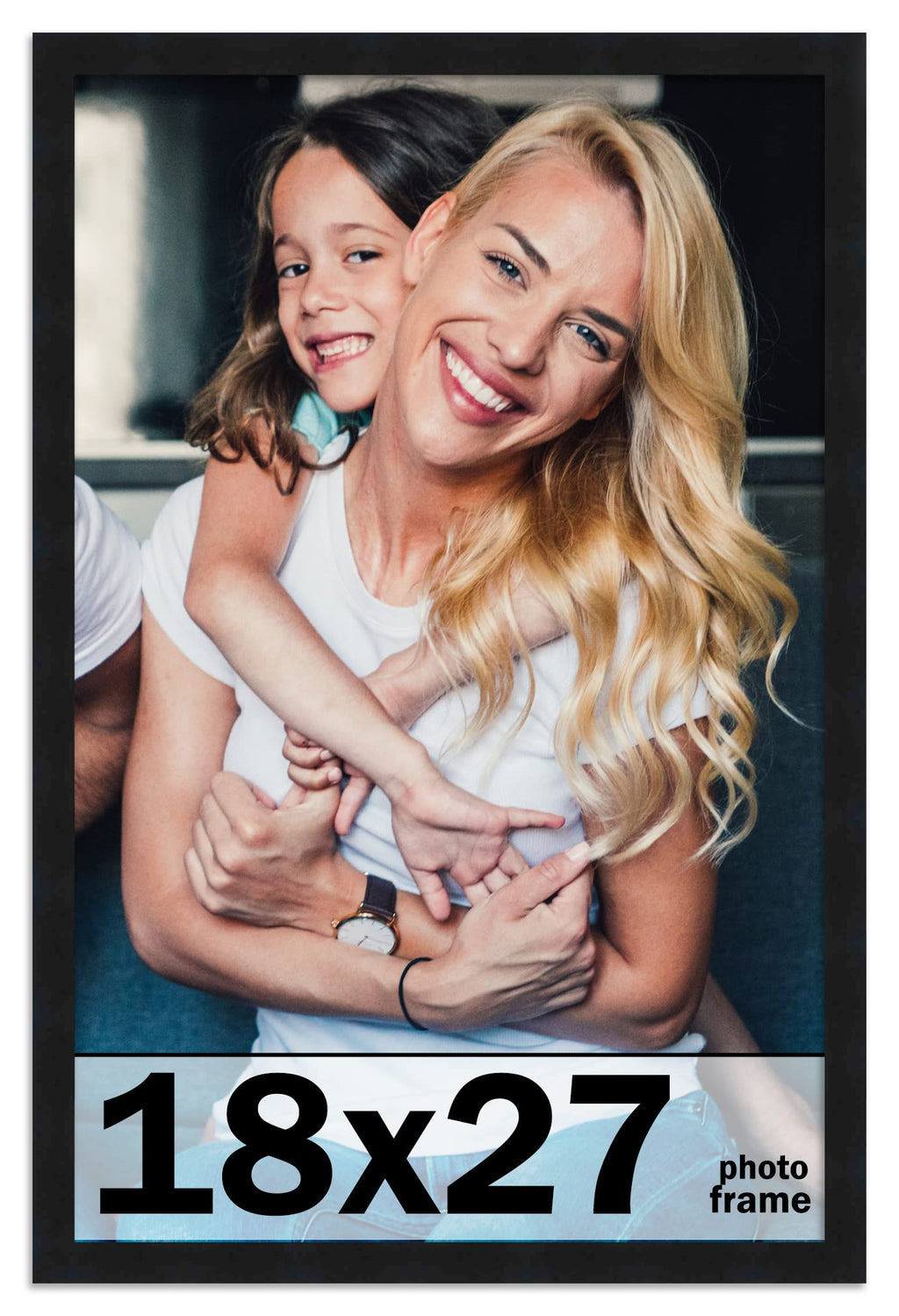 18x27 Frame Black Picture Frame - Complete Modern Photo Frame Includes UV Acrylic Shatter Guard Front, Acid Free Foam Backing Bo