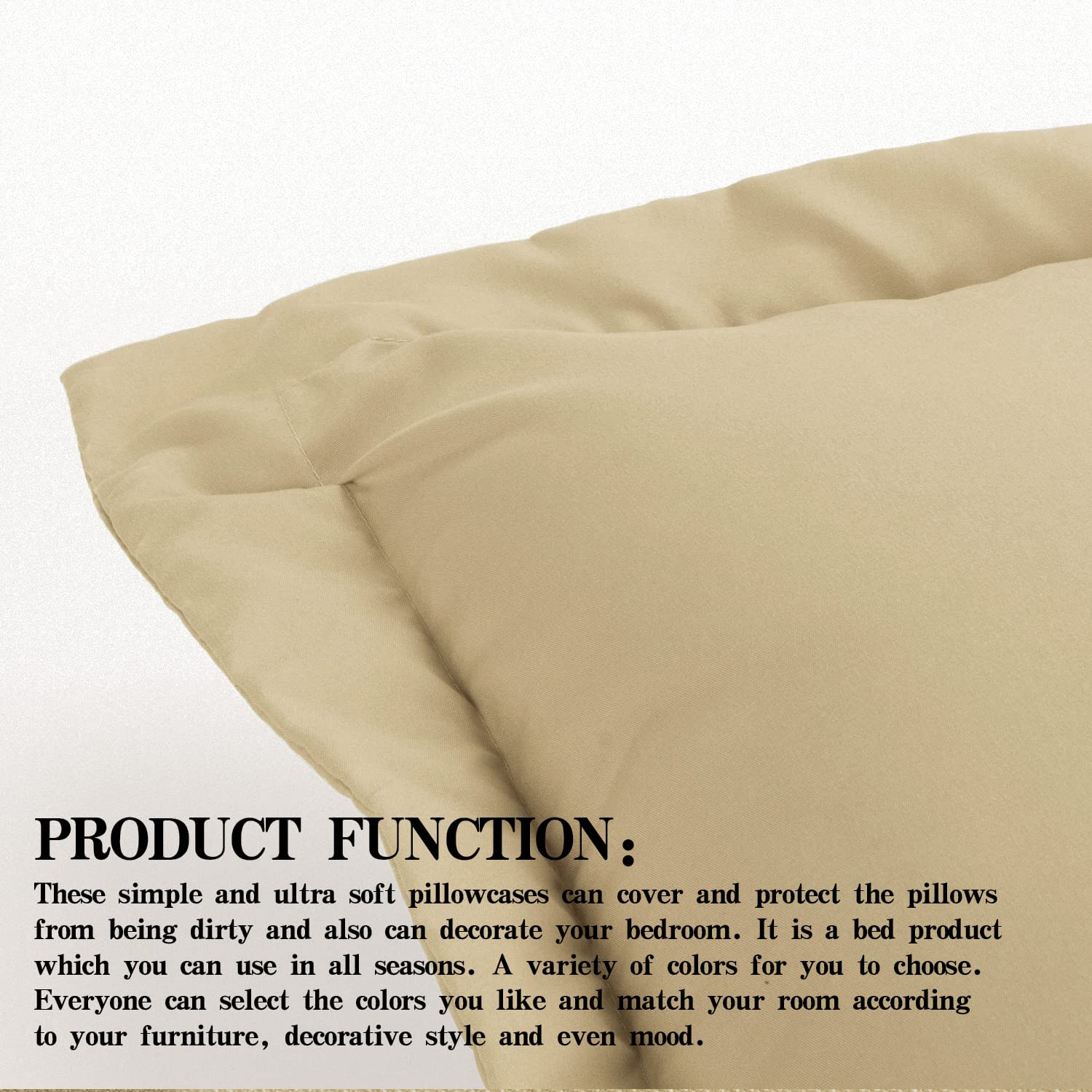 Ntbay 100% Brushed Microfiber 26X26 Euro Pillow Shams Set Of 2, Super Soft And Cozy European Throw Pillow Covers, Wrinkle, Fade, Stain Resistant Square Pillow Cases, Light Taupe