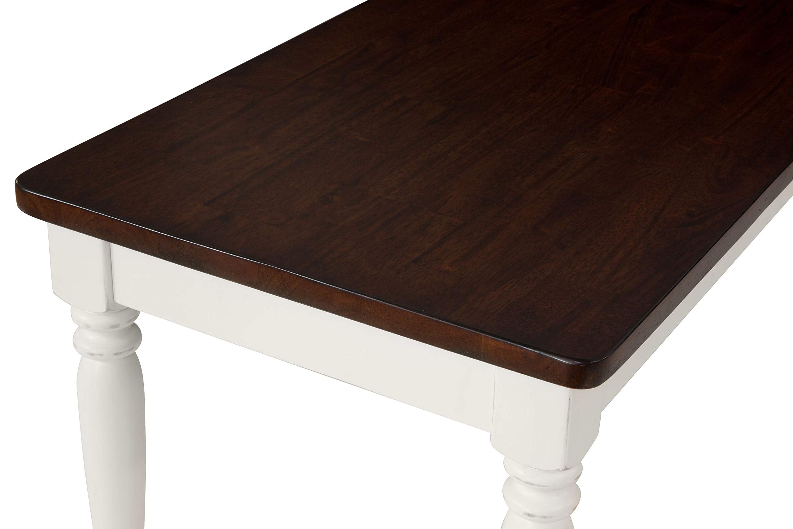 Crosley Furniture Shelby Wood Dining Bench for Entryway or Mudroom, Distressed White