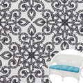 Printed Outdoor Cushion Collection - Mosaic Wicker Settee