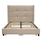Diamond Sofa Beverly Sand Fabric Queen Bed with Storage
