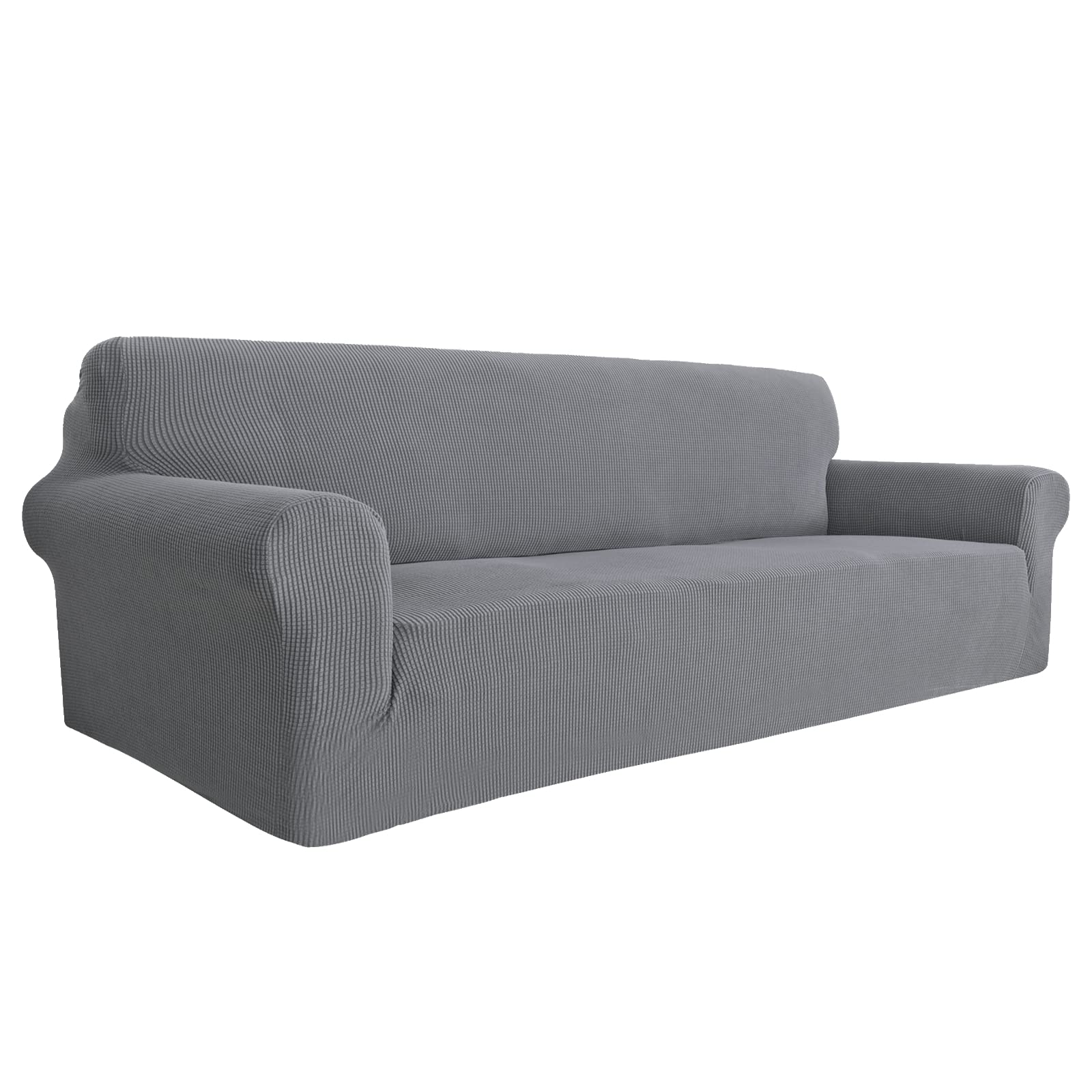 Znsayotx Stretch Oversized Couch Cover Universal Sofa Covers For Living Room Dogs Pet Furniture Protector Spandex Extra Large Sofa Slipcovers With Anti Slip Foam Sticks (Light Grey, Xl Sofa)