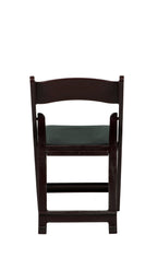 Commercial Seating Products Resin Red Mahogany Folding Chairs, 4-Pack