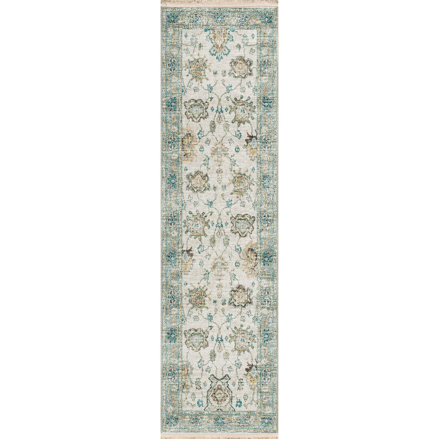 Marbella Mb6 Ivory Traditional Rug Runner 2' 3" X 10'