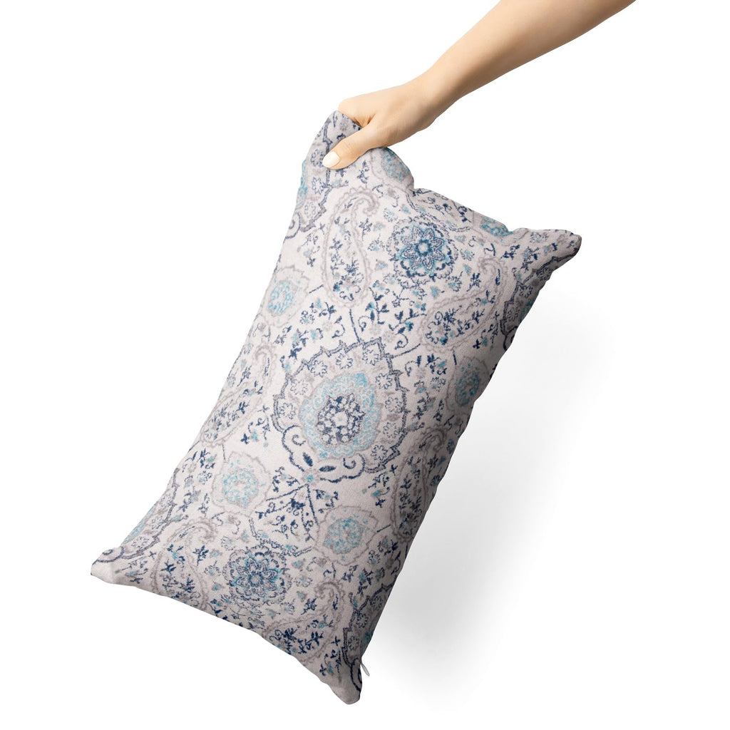 Snycler Boho Throw Pillow Covers 12X20 Inch Set Of 2 Terracotta Rust Blue Colored Throw Pillows Double Sided Boho Home Soft Deco