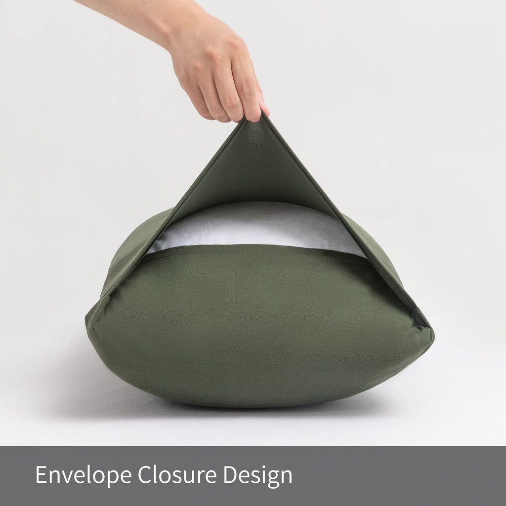 Stretch Pillow Cases King - Jersey Knit & Envelope Closure Pillowcases With Ultra Soft T-Shirt Like Polyester Blend - King Size