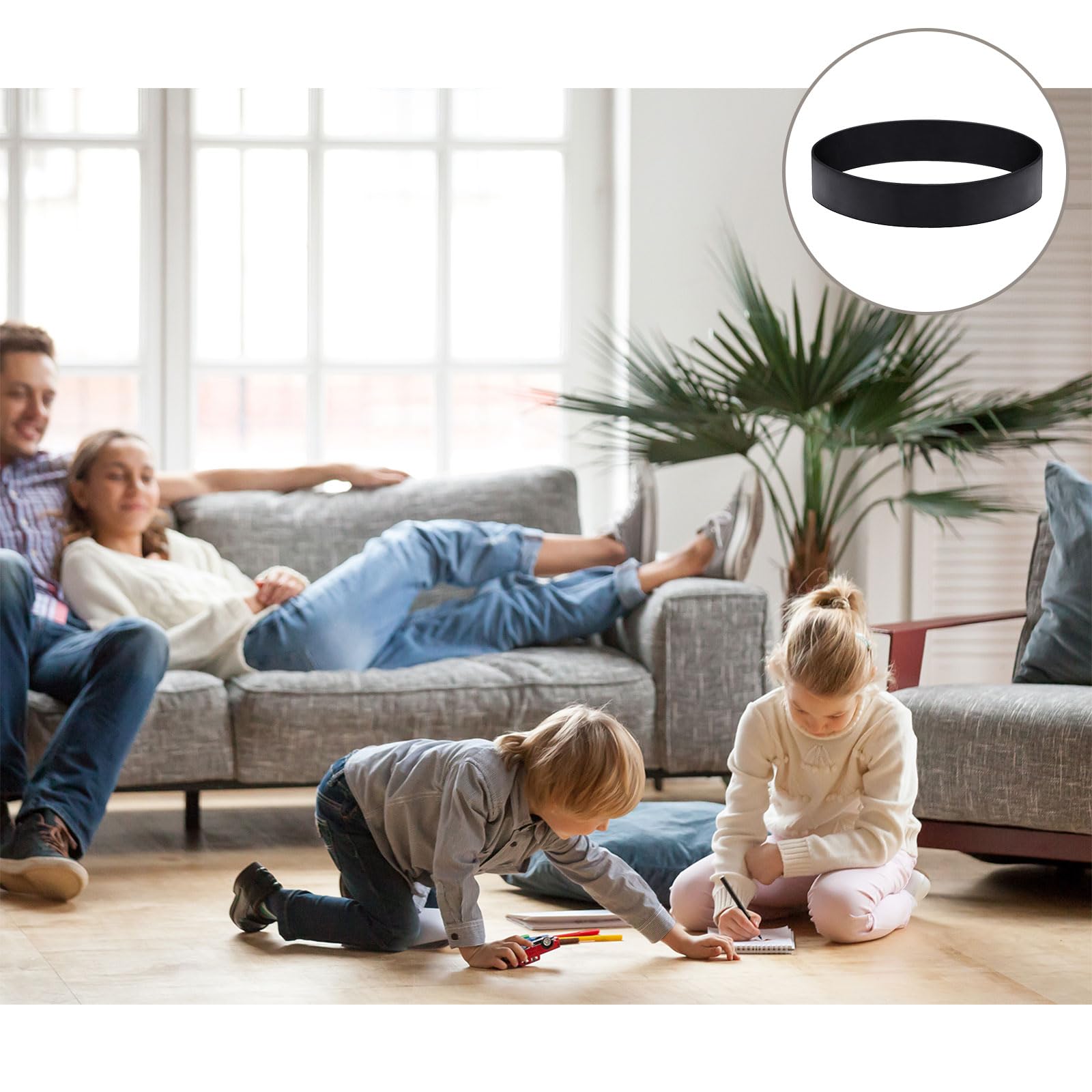 Outus Sectional Couch Connectors Small Sofa Couch Straps Rubber Bands For Sliding Sofa, Black