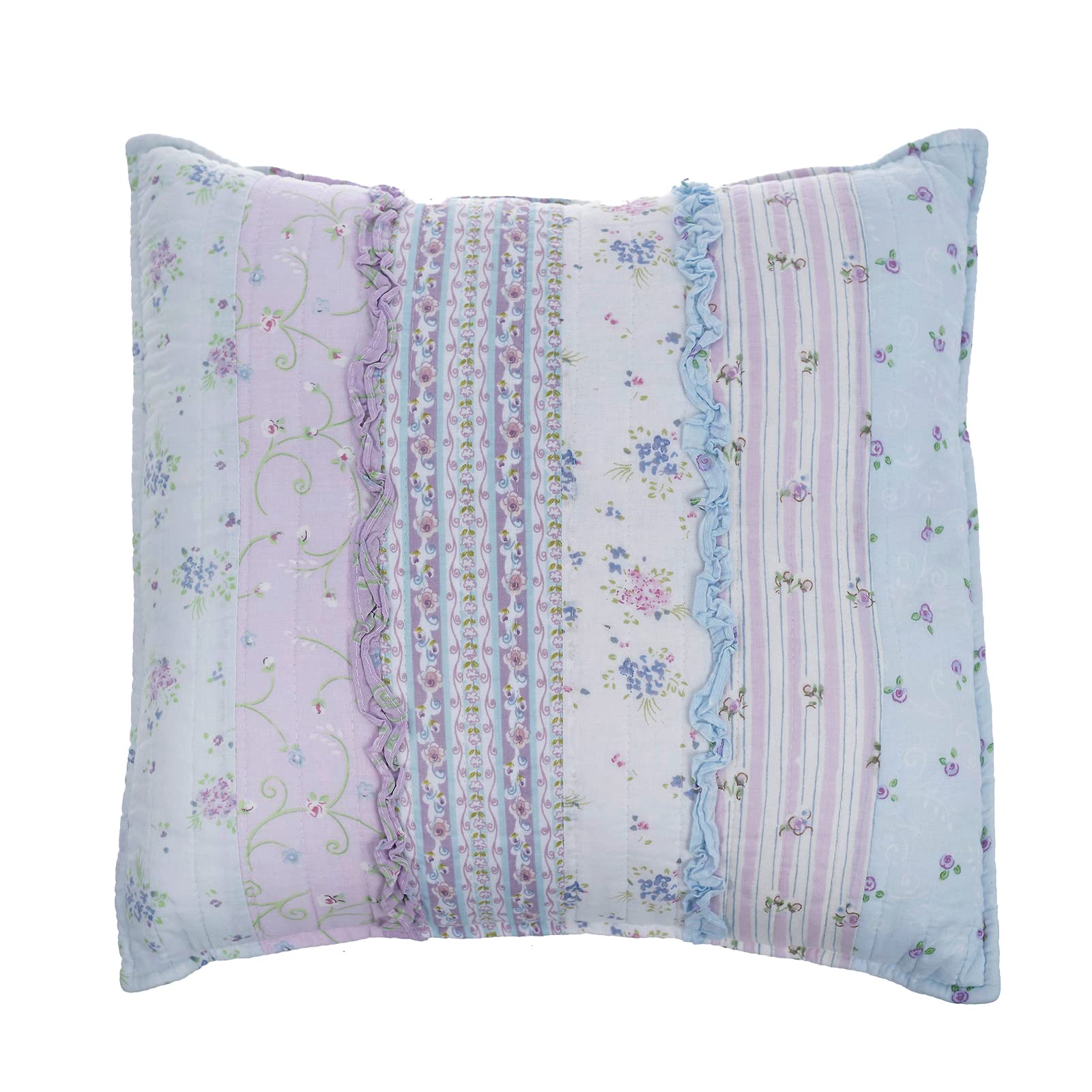 Cozy Line Home Fashions Pink Rose Romantic Ruffle Floral Flower Decor Pillow (Pink Lace, Decor Pillow - 1Pc)
