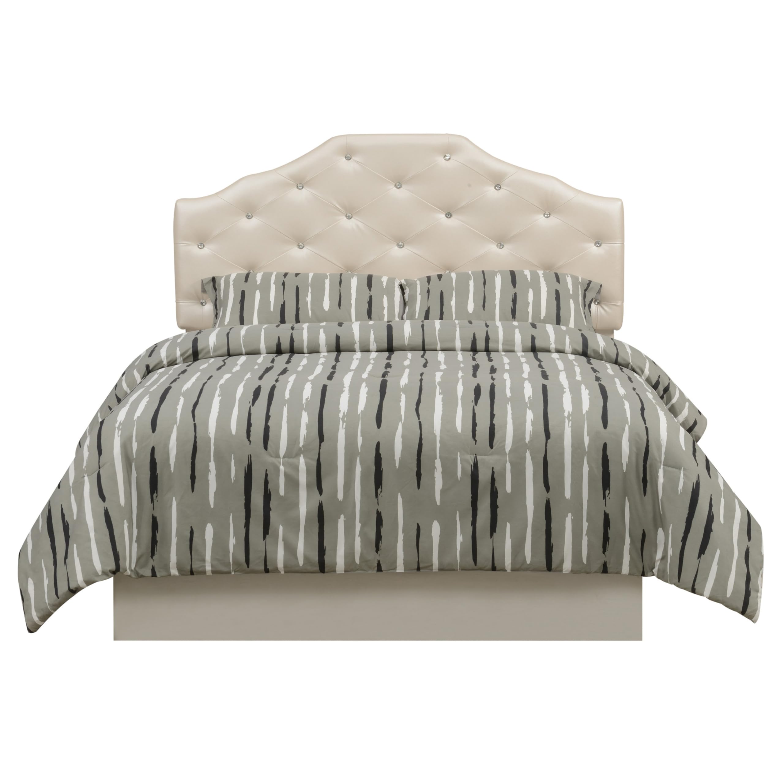 Dawson Queen Headboard Silver PU