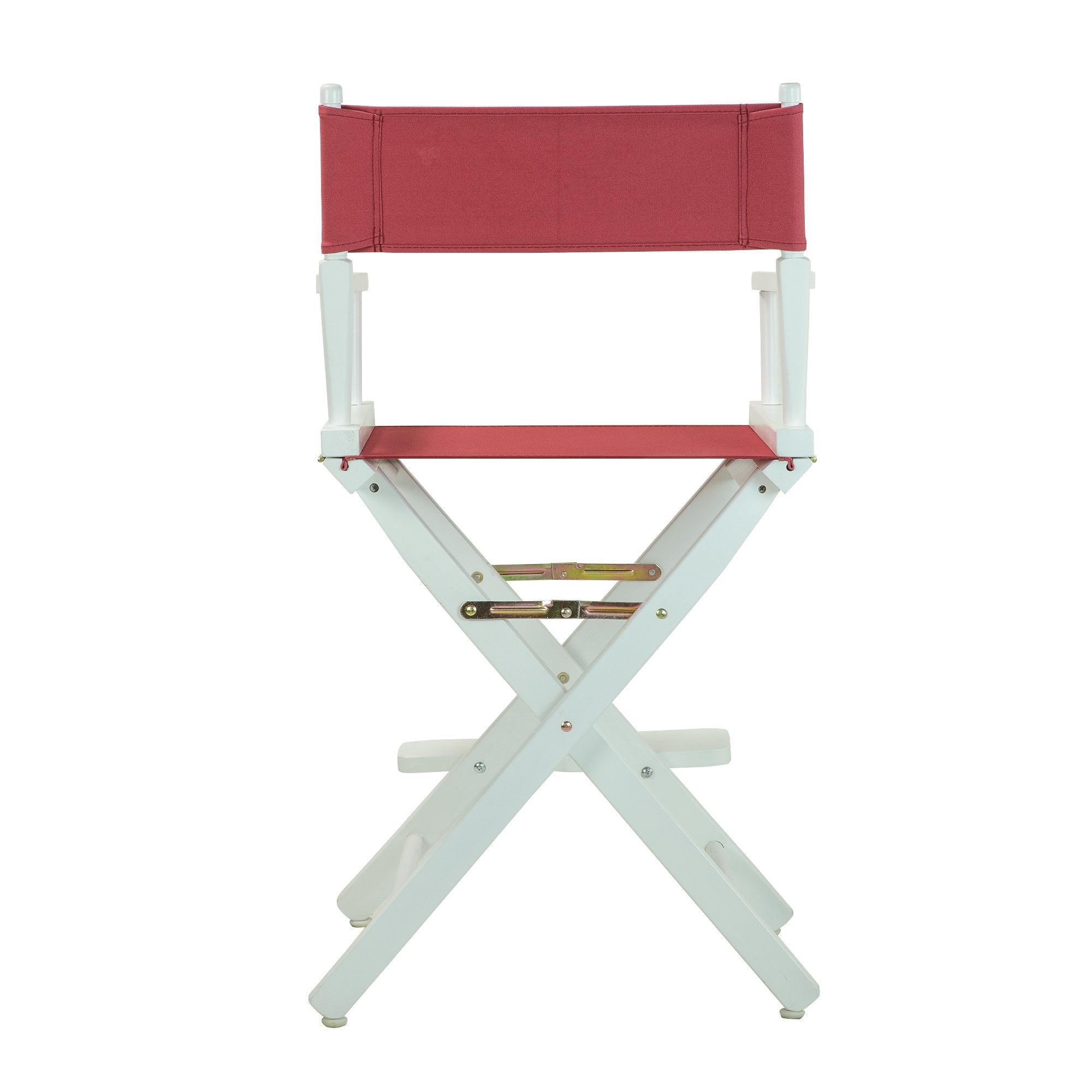 Casual Home 24" Director's Chair White Frame with Burgundy Canvas, Counter Height