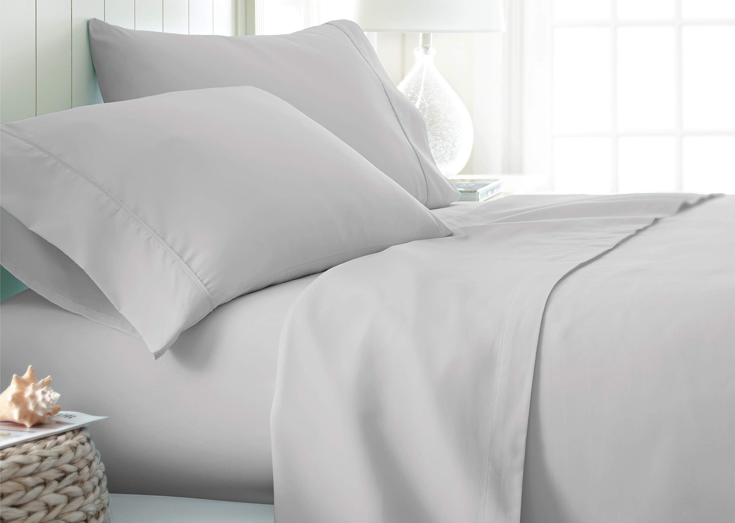 Linen Market Bed Sheets For Twin Size Bed (Light Gray) - Sleep Better Than Ever With These Soft And Cooling Twin Sheets - Deep P