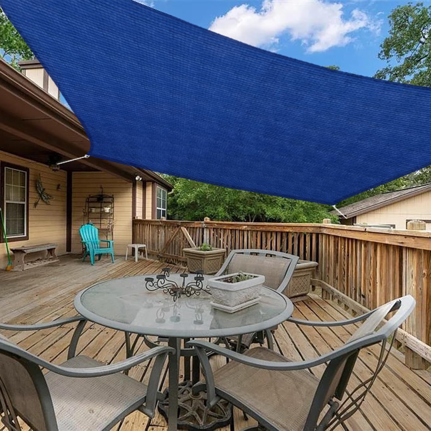 Infrange 3' X 21' Rectangle Sun Shade Sails Canopy Uv Block For Patio Deck Pergola Yard Lawn Outdoor Activities (Blue)