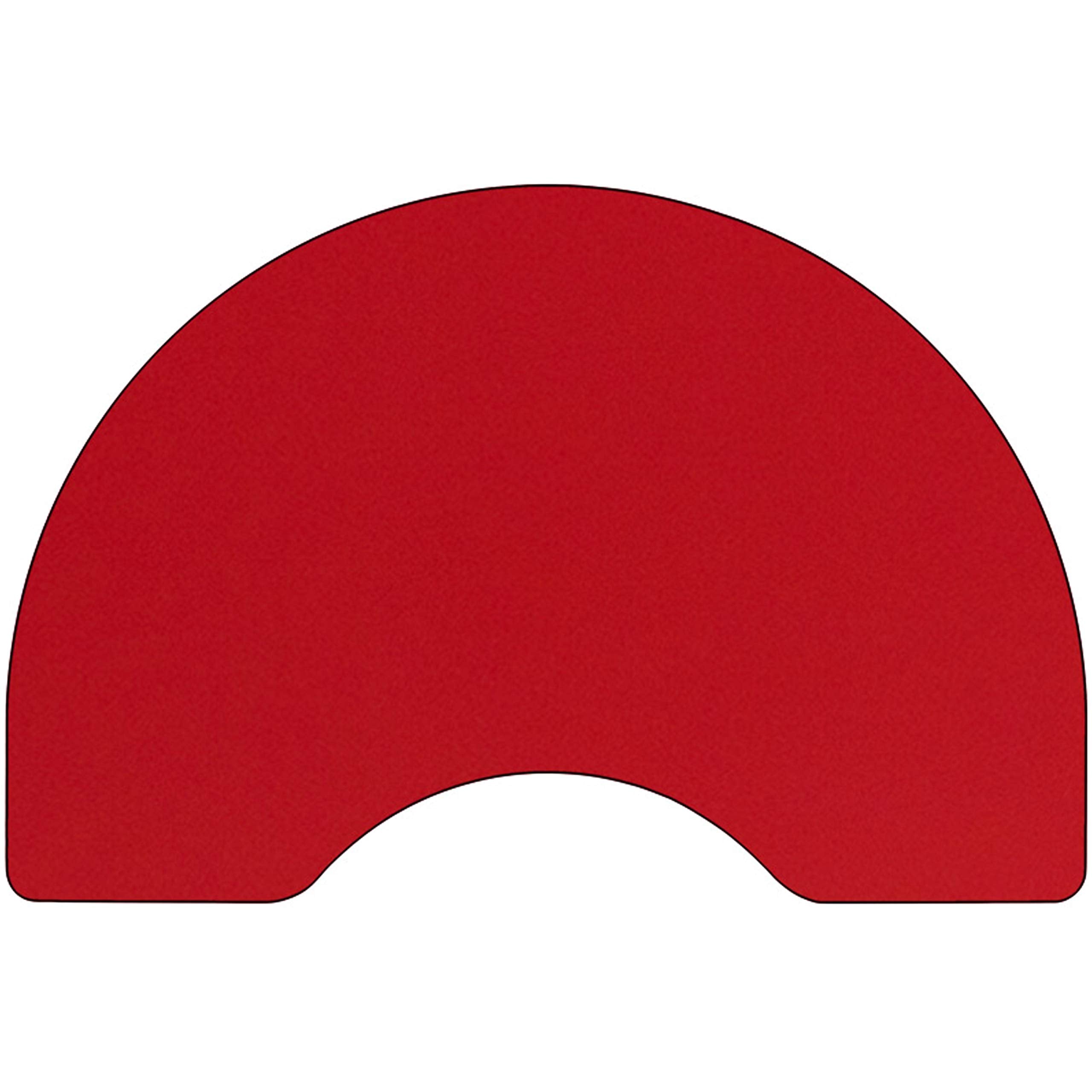 Flash Furniture 48X96 Kdny Red Activity Table, 96" D X 48" W X 25.25" H