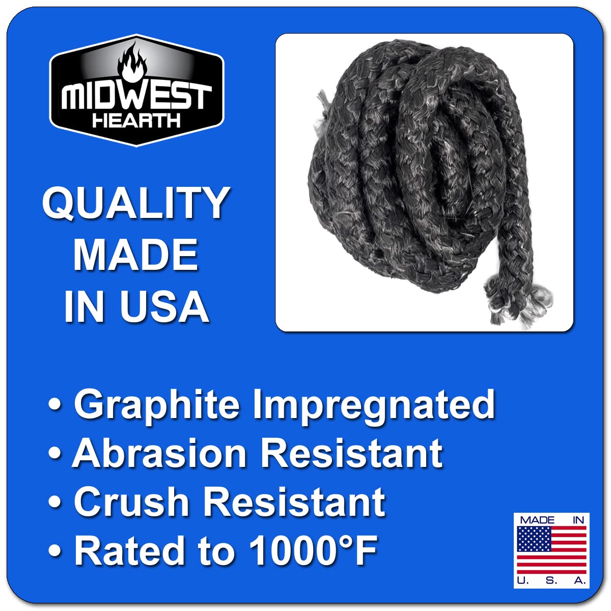 Midwest Hearth 3440 Gasket Kit For Intrepid I,Ii, Old Defiant*, Resolute, Vigilant Stoves By Vermont Castings