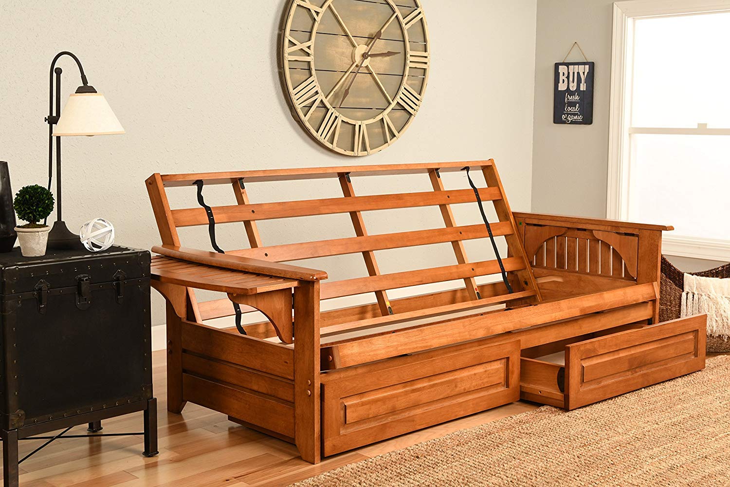Kodiak Furniture Phoenix Frame with Fabric Mattress in Mocha Brown/Barbados