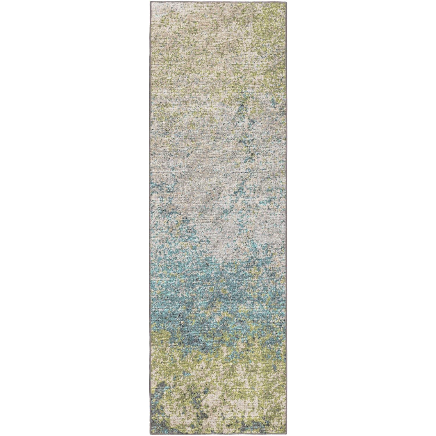 Winslow Wl3 Green Transitional Rug Runner 2' 6" X 12'
