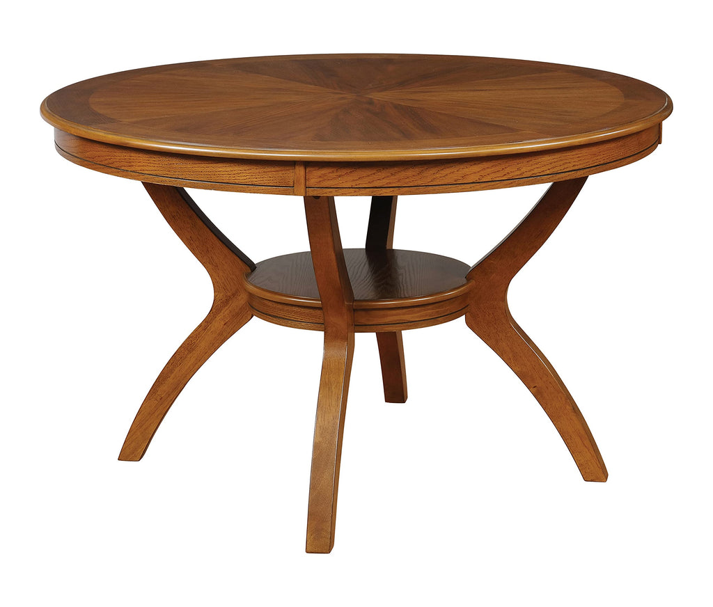 Nelms Table With Shelf Deep Brown