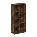 Furinno Luder 7-Cube Reversible Open Shelf, Amber Pine