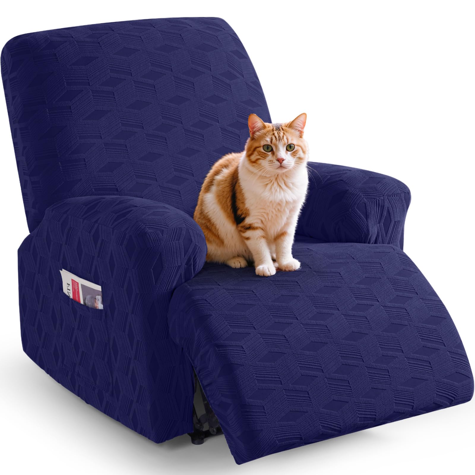 Taococo Oversized Recliner Cover Stretch Recliner Chair Covers, Jacquard Reclining Chair Cover, Furniture Protector Sofa Slipcov