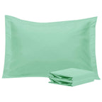 Ntbay 100% Brushed Microfiber Queen Pillow Shams Set Of 2, Super Soft And Cozy, Wrinkle, Fade, Stain Resistant 20X30 Inches Oxford Pillowcases, Sea Green
