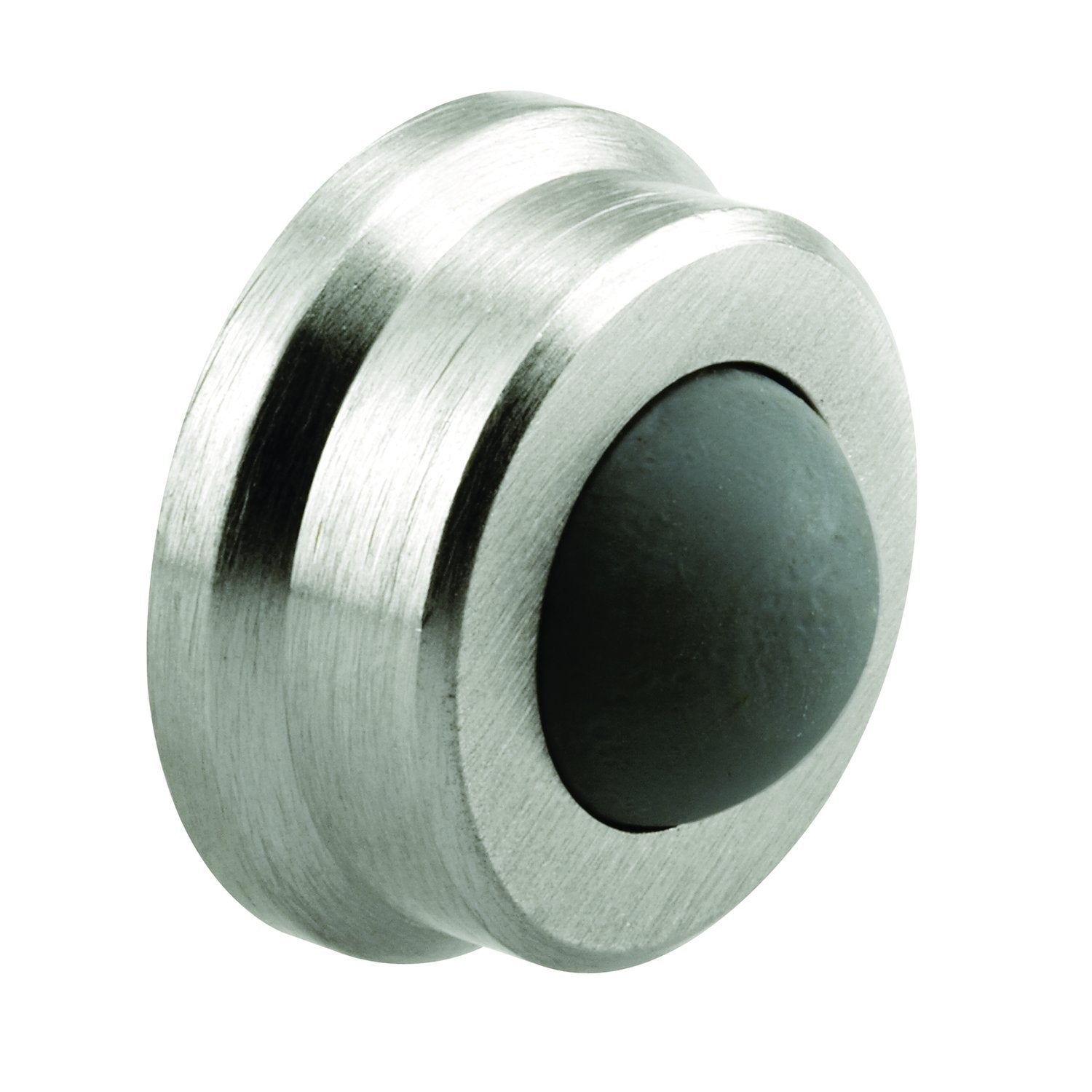 Prime-Line J 4647 1 In., Cast Brass, Brushed Chrome, Wall Stop With Convex Bumper (Single Pack)