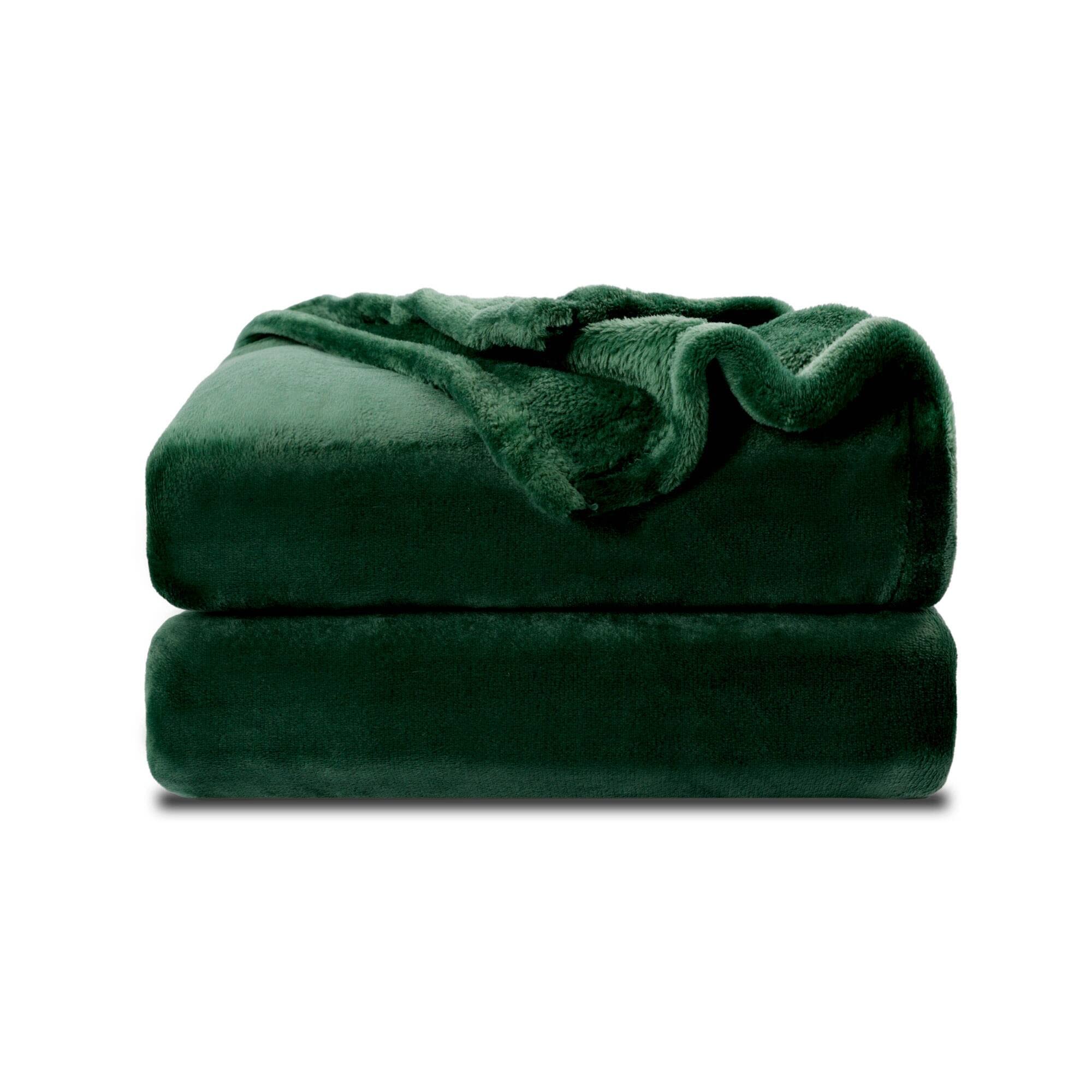 Nanpiper Fleece Blankets Super Soft Flannel Fuzzy Blanket For Bed Couch Luxury Cozy Plush Microfiber Blanket-Twin Size Olive Gre